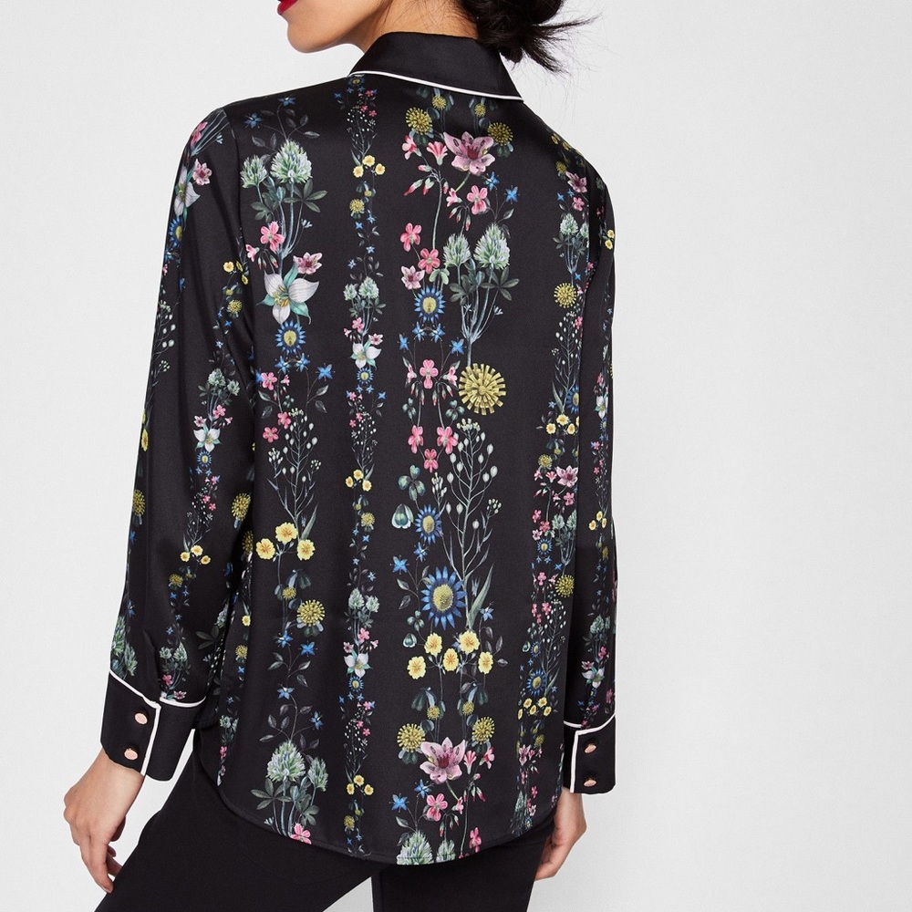Ted Baker Lottu Unity Floral Blouse, Black